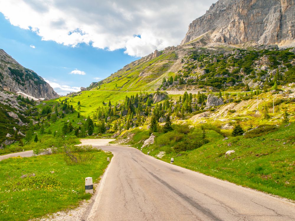 Passo Falzarego in moto